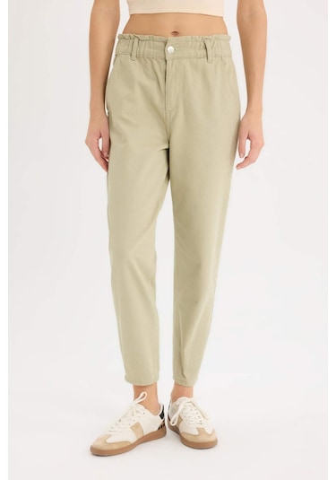 DeFacto Paperbag Gabardin Kumaş Pantolon Standart Paça Cepli S2790AZ25SPKH445