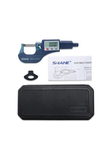 Shahe 0,001 MM Hassas Dijital Dış Çap Mikrometre 0-25 MM