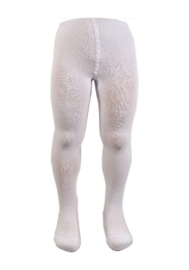 DESIGN PAMUKLU KÜLOTLU ÇORAP - 5 YAŞ-Beyaz