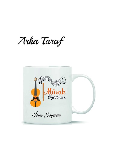 Müzik Öğretmeni Kişiye Özel Tasarım Kupa Bardak Beyaz
