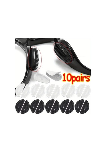 Willowhaven Dropet Siyah Yumuşak Görünmez Kaymaz Burun Pedleri 10 Çift