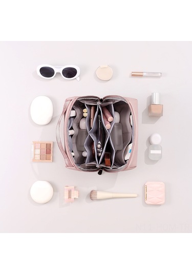 Suofeng Yolculuk Dijital Aksesuarları Organizer: Pu Malzeme Mouse Kulaklık Şarj Kablosu Saklama Çantası Pembe