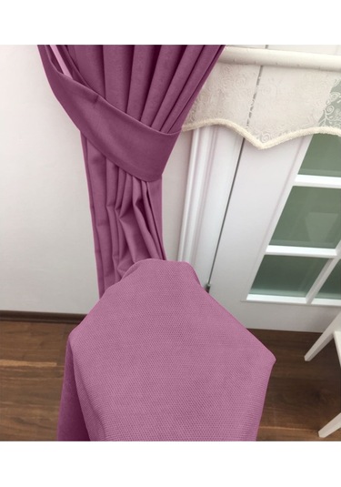 Evdepo Home Deniz Soft Pileli Fon Perde Mor (472871002) Mor