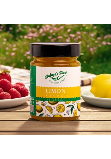 Limon Reçeli Premium Series 400gr Cam Şişe %65 Limon Doğal İçerik Doğal Tat, Nature's Food