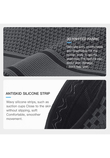 Moveevo Antrenman Koşu Bisiklet Patella Koruyucu Dikişli Isı Verici Silikon Döşeme Knee Pad, M, Siyah-gri, Tekli Paket Gri Moveevo Antrenman Koşu Bisiklet Patella Koruyucu Dikişli Isı Verici Silikon Döşeme Knee Pad, M, Siyah-gri, Tekli Paket Gri