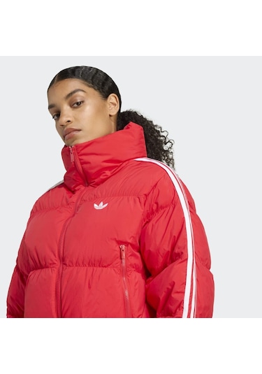 Adidas Jx2966 Cropped Puff Kadın Mont Kırmızı