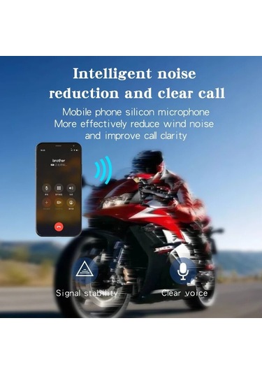 Jokmae Motosiklet Kask Kulaklık Bluetooth 5.0 Kablosuz Kulaklık Hands-free Tüm Kasklar İçin