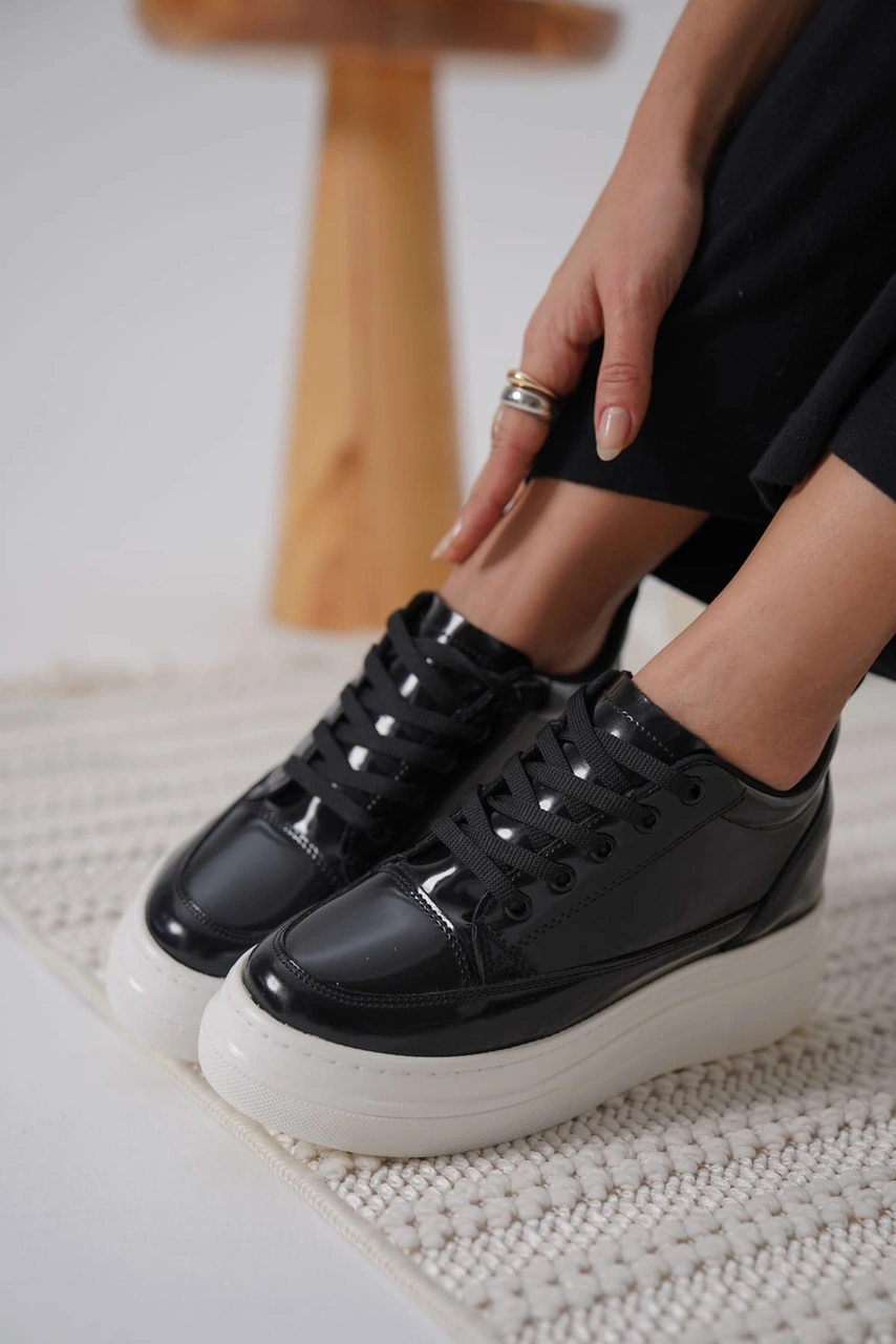 Lauren Kadın Gizli Topuk Siyah Spor Ayakkabı Muhtelif