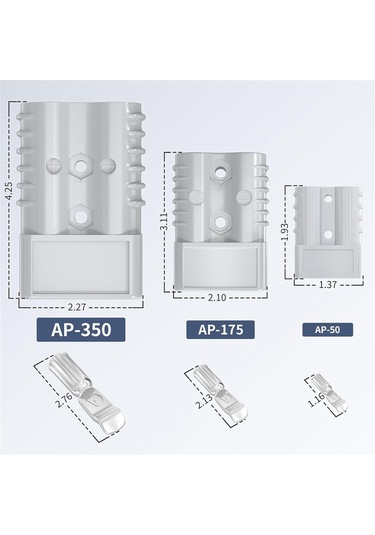 Xurunkeji 350 Amper Akü Hızlı Bağlantı/çıkartma Konnektörü, Araba Vinç Römork İçin Kablo Demeti Fiş Konnektör Kiti