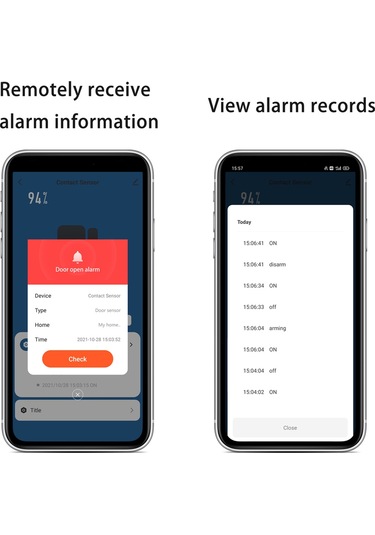 Tenfowee Akıllı Wifi Kapı Pencere Sensörü - Uzaktan Kontrol Ve Alarm Sistemi