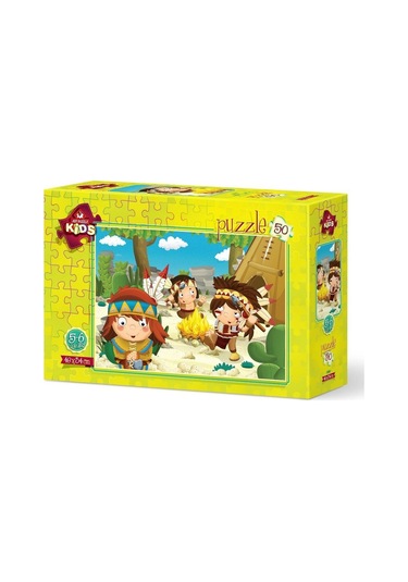 Art Çocuk Puzzle Kızılderili Minikler 50 Parça