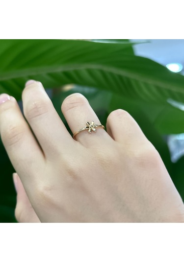 14k Altın Çiçek Yüzük