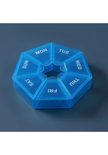 7 Gün Haftalık Hap Kutusu Tablet Tutucu İlaç Saklama Kutusu İlaç Kabı Hap Saklama Kutusu Haftalık Kapsül Hap Kutusu Renk Organizatör Rose Red