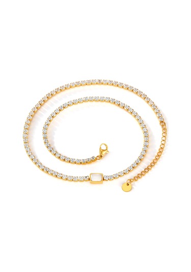 Sones Opk Gx2441 Kişiselleştirilmiş Paslanmaz Çelik Elmaslı Kolye Altın