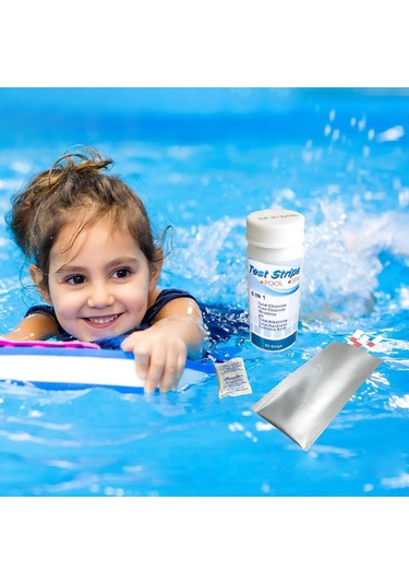 Tenfowee 6 Lı Su Test Şeridi: Ph, Klor, Sertlik Ve Siyanürik Asit Ölçümü İçin 50 Li Paket