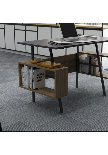 Ironi Çalışma Masası Antrasit Ceviz