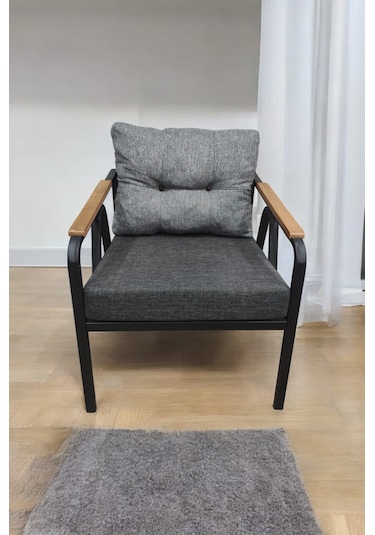 Pimango Pi Angel Demonte Metal Tekli Bahçe Mobilyası Gri - Antrasit 60 x 60 Antrasit  - Gri