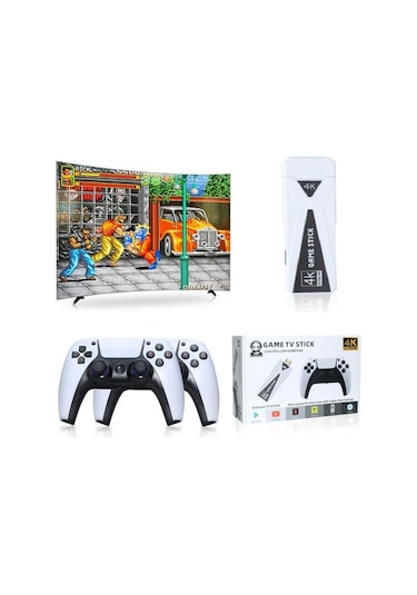 M10 Hdmı 4k Kablosuz Tv Stick 10000+oyun Android Retro Oyun Konsolu