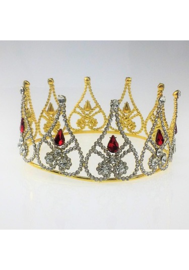 Suntek Gelin Düğün Barok Kraliçe Kristal Su Damlası Taç