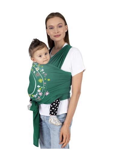 Sevi Bebe Art 562-11 Bebek Taşıma Şalı Yeşil