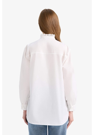 DeFacto Dik Yaka Terry Cotton Uzun Kollu Tesettür Gömlek Tunik F1356AX25SMER105 DeFacto Dik Yaka Terry Cotton Uzun Kollu Tesettür Gömlek Tunik F1356AX25SMER105