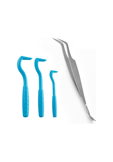 Geekyou Köpek Kenem Çıkarıcı Seti: 3 Farklı Boy Plastik Ve 1 Çift Uçlu Paslanmaz Çelik Çekmeçeli Haşere Temizleme Aleti