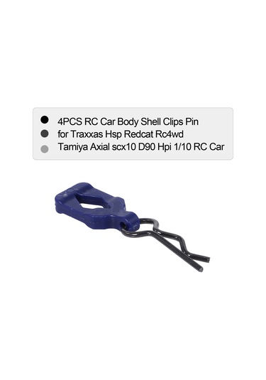 Xindoker 4 Adet Mavi 1/10 Rc Araba Kasa Sabitleme Tokmakları - Model Araçları İçin Kasa Ve Gövde Tutucu Çivileri