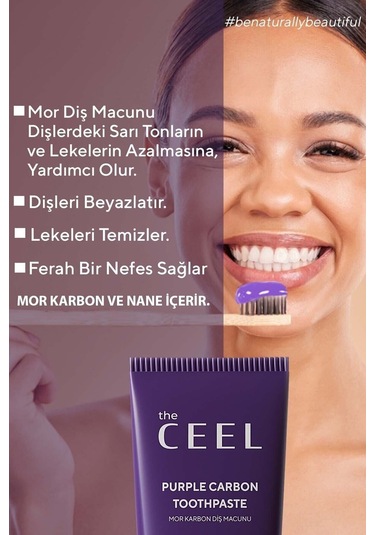 The Ceel Diş Beyazlatıcı Aktif Mor Karbon Diş Macunu 75 G