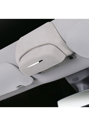 Moly Tesla Model 3 İçin Gri Plastik Gözlük Kutusu - Kolay Montajlı Araç İçi Saklama Kutusu