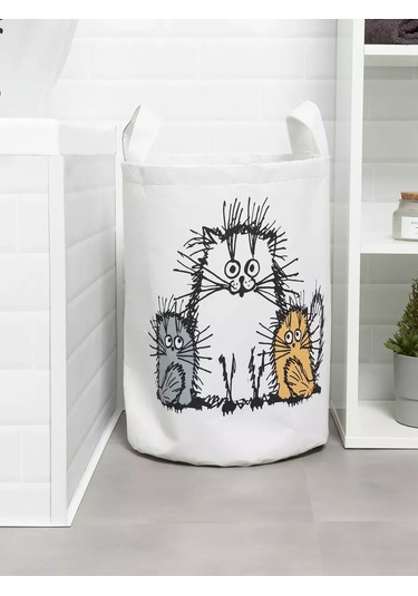Joyarty Çamaşır Sepeti "tüylü Kediler" 75 Lt. 232772332 Siyah