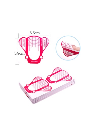 Reedark 100 Adet Kıvrımlı Tırnak Formu - Jel Uzatma Ve Bakım İçin Profesyonel Tırnak Stili Aracı