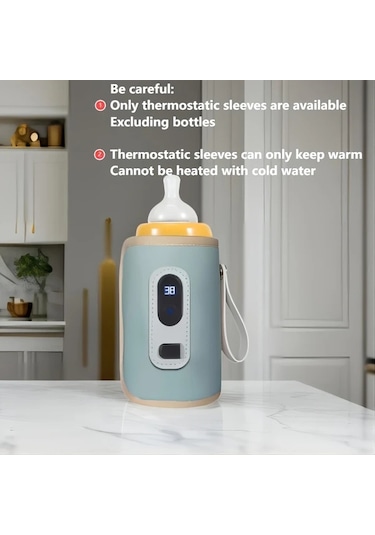 Willowhaven Gkkown Akıllı Usb Şişe Isıtıcı Gerçek Zamanlı Sıcaklık Göstergeli Taşınabilir Blue