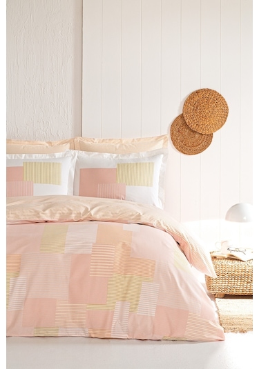 Puffy Romarin Ranforce Çift Kişilik Nevresim Seti Safran