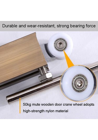 Sones 2 Adet / Takım Küçük Ahşap Kapı Sürgülü Kapı Askı Rayı Kasnak Sürgülü Kapı Bağlantı Parçaları