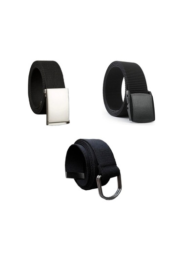 Çantachım Unisex Siyah 3 Adet Taktik Kemer Seti Siyah