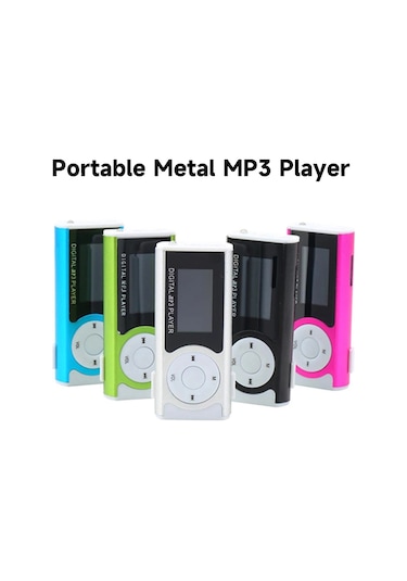 Geeroyoo Portatif Metal Mp3 Çalar玫红 Renkli, Tf Kart Desteği 16gb , Mp3/wma Format, Led Fener, Lcd Ekran, Cep Boyutu
