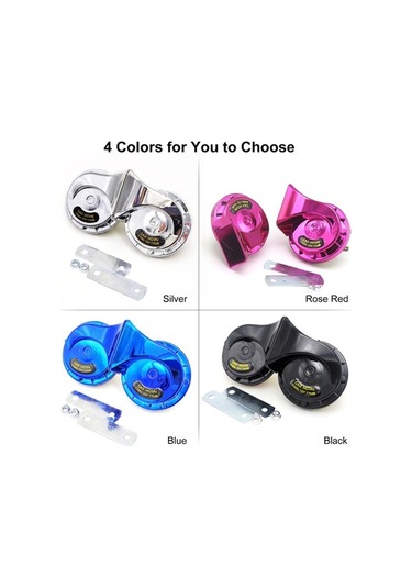 Fortunelane 12v Çift Tonlu Salyangoz Klosu - 115db, Abs Malzeme, Kolay Kurulum, 2 Adet Gümüş Renkli