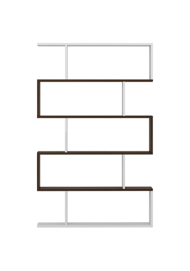 Core-s Kitaplık - Beyaz / Ceviz