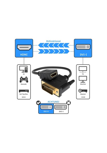 Speeduf Dvi 24+1 To Hdmi Dönüştürücü Görüntü Aktarma Kablosu