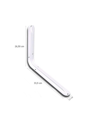 Rafburada Rafburada® 12'Li Raf Altı Ayağı L Konsol ;Raf Altı Kol