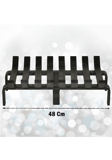 48 Cm X 32 Cm 8 Çubuklu Ekstra Şömine Izgarası Dar Gözlü Izgara