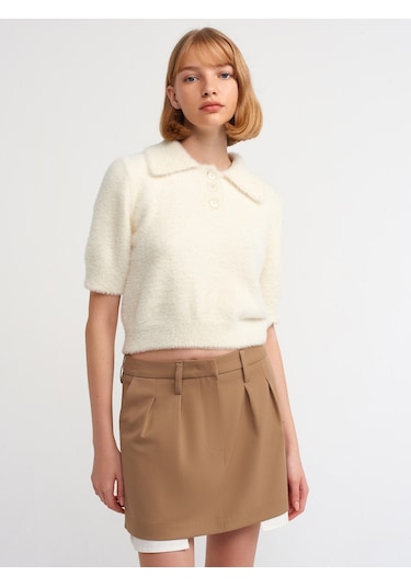 Dilvin Mini Etek  Camel