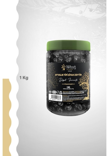 Nilbağ Zeytinyağları Ayvalık Tipi Siyah Zeytin 1 KG