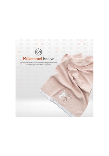 Gezenbebe Hero Nakışlı Bebek Çocuk El Ve Baş Havlusu 50x90 Gri