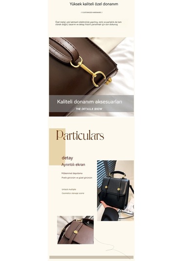 Retro Kadın Üç Taşımalı Sırt Çantası-siyah Siyah