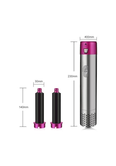 Sones 5'i 1 Arada Sıcak Hava Tarak Otomatik Bukle Makinesi Kare Model Saç Şekillendirme Tarağı Bukle Ve Düzleştirme, Fiş: Ab Fişi