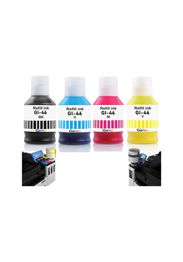 Goink Canon GI-46 4 Renk Pigment Uyumlu Mürekkep GX3040/GX4040/GX5040/GX6040/GX7040
