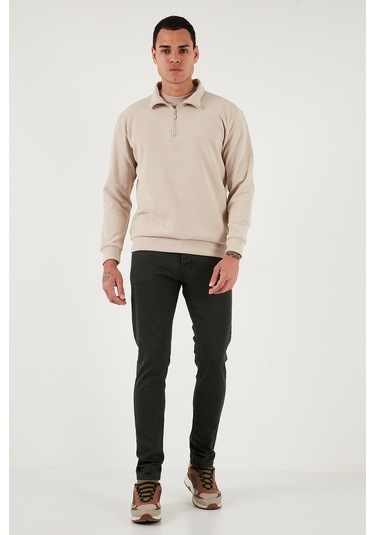 Buratti Streç Pamuklu Slim Fit Normal Bel Dar Paça Jeans Erkek Kot Pantolon 1115C24Napoli Nefti