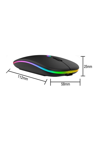 Şarj Edilebilir Bluetooth Fare, Bt 5.1 + 2.4g Kablosuz, İnce Ve Sessiz, 800-1200-1600 Dpı