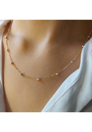 Altınbeyi Tek Sıra Dorika Kolye 14 Ayar Altın 2.20 Gram